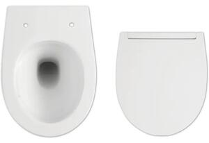 Vas WC suspendat Jungborn TWO 52, incl. capac WC, fără margine clătire, turboflush, alb