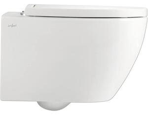 Vas WC suspendat Jungborn TWO 52, incl. capac WC, fără margine clătire, turboflush, alb