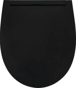 Vas WC suspendat Jungborn TWO 52, incl. capac WC, fără margine clătire, turboflush, negru mat