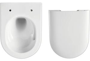 Vas WC suspendat Jungborn ONE rimless, Turbo Flush, incl. capac WC, alb