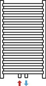 Radiator / Calorifer baie portprosop Rotheigner Swing-M 595x1215 mm alb lucios