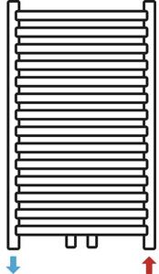 Radiator / Calorifer baie portprosop Rotheigner Swing-M 595x1215 mm alb lucios