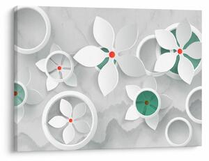 Tablou abstracției florale (70x50 cm)