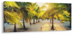 Tablou - Femeie între palmieri (120x50 cm)