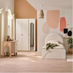 Set mobilier camera copii Louis Pat 100x200 cm, Dulap cu 3 usi si Birou