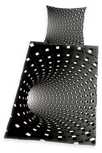 Lenjerie de pat din bumbac Herding 3D effect gri, 140 x 200 cm, 70 x 90 cm