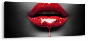 Tablou cu buze de femeie (120x50 cm)