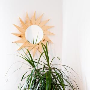 Oglinda decorativa Sora Soarelui cu rama din lemn masiv