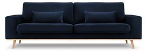 Canapea Tugela cu 3 locuri si tapiterie din catifea, albastru royal