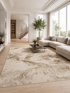 Covor Itea 42016-102, Marime 195 x 300 cm, Crem, Bej, Inaltime Fir 10 mm, Antialergic, Polipropilena, Living, Dormitor 195 x 300