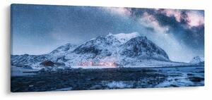 Tablou cu munți și ceul cu stele (120x50 cm)