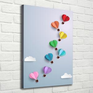 Tablou pe pânză canvas baloane de inima