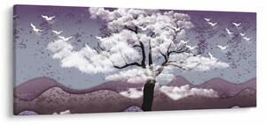 Tablou - Copac în nori (120x50 cm)