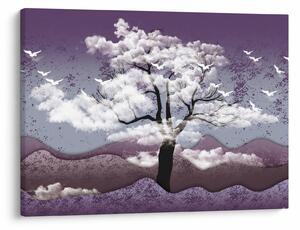 Tablou - Copac în nori (70x50 cm)