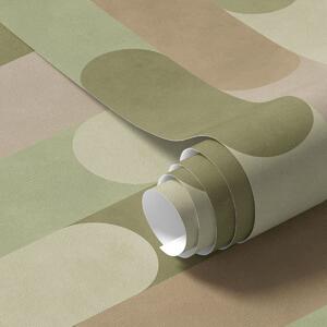 Tapet Model geometric cu forme verticale rotunjite, Tapet abstract, a01235 : Uwalls.ro