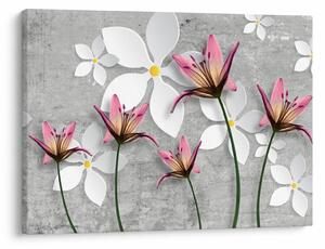 Tablou cu abstracție florală (70x50 cm)