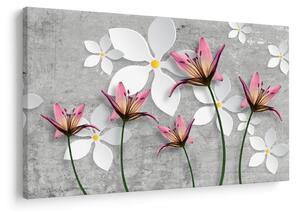 Tablou cu abstracție florală (90x60 cm)
