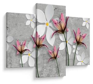 Tablou cu abstracție florală (90x60 cm)