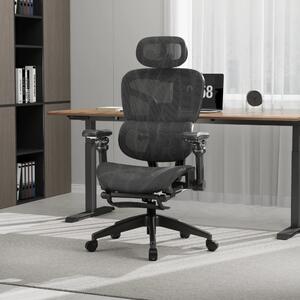 RESIGILAT- Scaun ergonomic, Sezut Translatie, cotiere 9D, tetiera 6D, suport lombar reglabil, spătar reglabil inaltime, pivotant, suport picioare, Negru