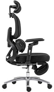 VIGOCHAIR ULTRA PRO FOAM SEAT Scaun ergonomic, spatar reglare verticala, suport lombar cu masaj si incalzire, sezut translatie, cotiere 6D, suport picioare, Negru