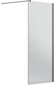 Duș Walk In Jungborn SETTE, 80x200 cm, sticlă securizată transparentă, profil negru