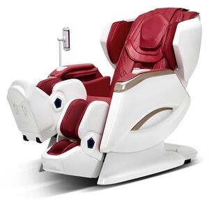 ROVO Luxury 4D - Fotoliu de Masaj Premium 4D, Design Space Walking, Brațe de Masaj Extensibile, Senzori Detectare Obstacole, Încălzire Spate și Gambe, Bluetooth, Roșu