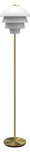 Lampadar Valencia, înălțime 151 cm, alb/alamă, E27