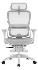 Scaun ergonomic SIHOO B100, Suport lombar dinamic cu ajustare automata, Cotiere 4D, Tetiera 3D, Mecanism multifunctional inclinare/blocare in 3 pozitii, Suport picioare, Mesh, Gri