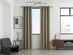 Perdea blackout LOOM VELVET 140x250 cm, bej-maroniu Agatat: Inele metalice