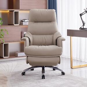 Royal Executive AeroComfort P189 – Scaun Executiv Premium din Piele Naturală, Reclinabil Electric, Încălzire, Ventilație și Masaj Airbag, Suport pentru Picioare, 150 kg, Ivory