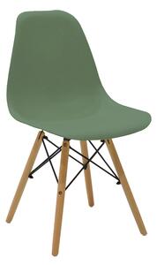 Scaun dining Julita, Verde masliniu, 52x46x81 cm