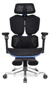 Scaun Ergonomic Premium AirMesh Elite X6D – Cotiere 6D, Suport Lombar Reglabil, Tetieră 4D, Sezut Translatie, Reclinare, Suport Picioare, Mesh, Negru/Colorful