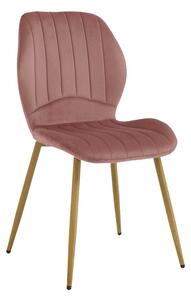 Scaun dining Jelour, Roz prafuit, 54.5x55x84.5 cm