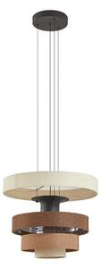 Lustră Pendul Lucande, Peldano, reglabil, Maro / Rugină, Camera de zi, Țesătură / Textil, Modern