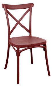 Scaun stivuibil Crossie, Burgundy, 46x41x84 cm