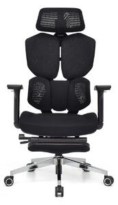 Scaun Ergonomic ProMesh X4D – Tetieră 4D, Suport Lombar Reglabil, Cotiere 4D, Sezut Translatie, Reclinare, Suport Picioare, Mesh, Negru
