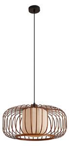 Lustră Pendul Lindby, Davella, reglabil, Lemn, Camera de zi, Bamboo, Scandinavă