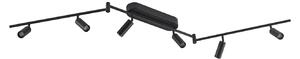 Plafoniere Lindby, Eldrin, Negru, Camera de zi, Metal, Modern