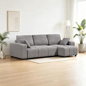 Coltar extensibil cu spatiu de depozitare Belda, Gri, 138x246x82 cm