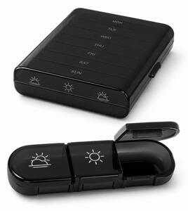Organizer pentru medicamente 7 DAYS 16x12x4,5 cm, negru