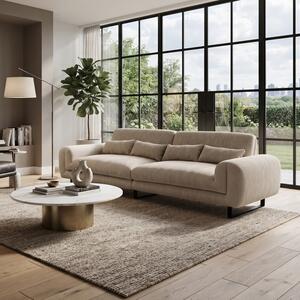 Canapea extensibila cu 4 locuri Dorana, Bej, 89x286x83 cm