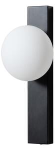 Lampă de perete Lindby, Tavrik, reglabil, Negru, Balcon, Sticlă, Modern