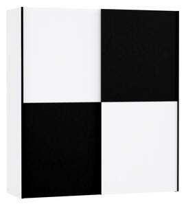 Dulap W3NS822X1-C910, usi glisante, alb + negru, 190.5x61.2x170.3 cm