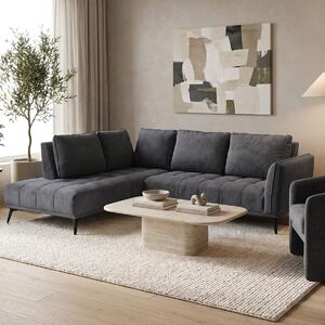 Coltar dreapta Belanza, Gri inchis, 213x265x90 cm
