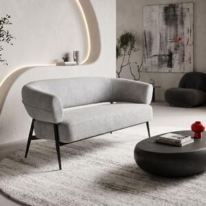 Canapea 2 locuri Luvina, Negru, 71x145x73 cm