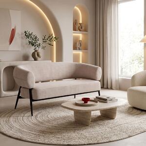 Canapea 2 locuri Luvina, Crem, 71x145x73 cm