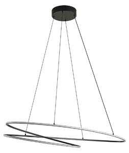 Lustră Pendul Lucande, Gavril, reglabil, Negru, Camera de zi, Metal, Modern