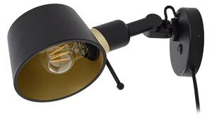 Lampă de perete Lucande, Silka, Negru, Studiu / Birou, Metal, Modern
