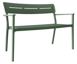 Banca pentru doua persoane Cadrin, Verde inchis, 60x117x83 cm