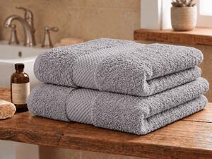 Prosop EMBORIA 70x140 cm gri deschis, 100% bumbac